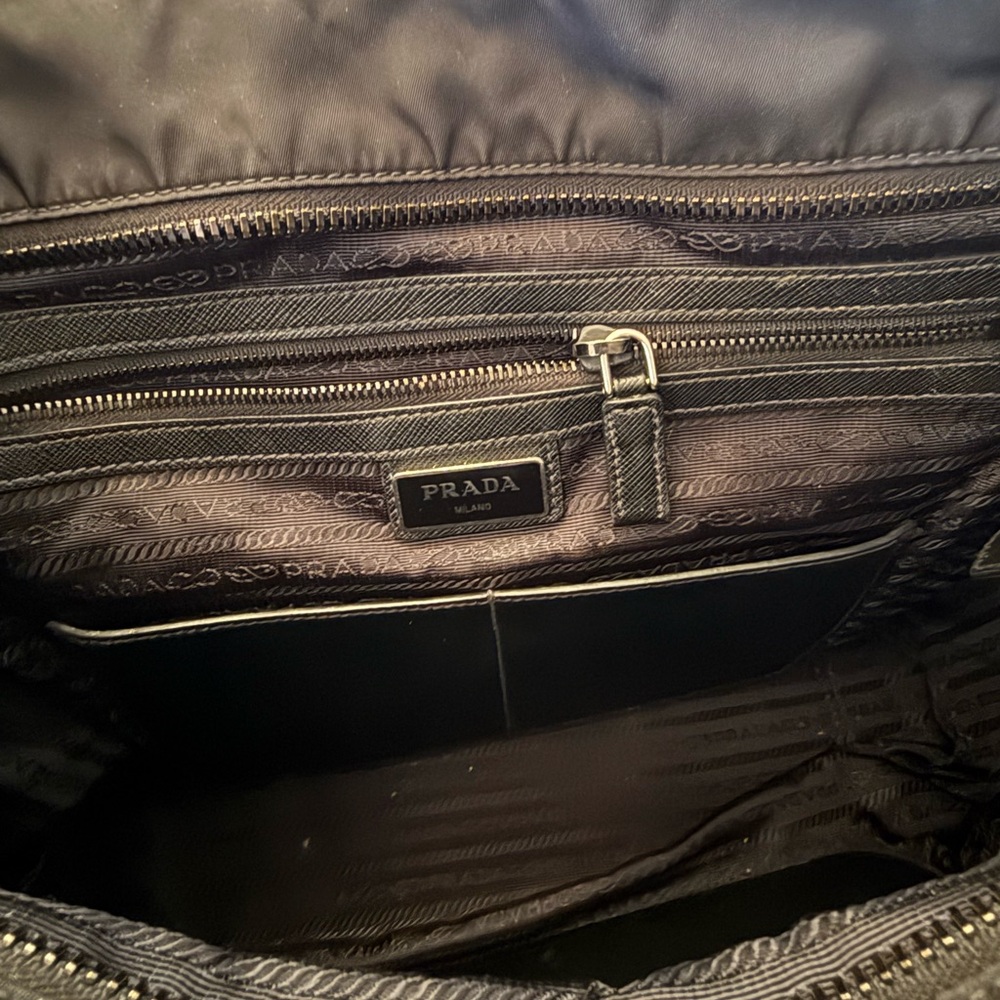 Prada Black Nylon Zipped Shopping Tote Bag - Picture 9 of 13